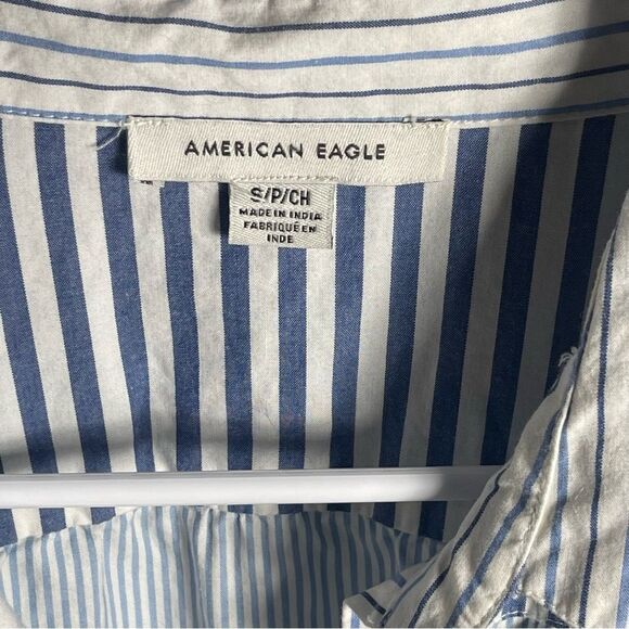 Women’s Blue & White Striped Utility Dress Size Small - Picture 14 of 16